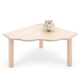 Niteangel plateforme hamster bois triangle hauteur 12 cm, stabilité renforcée.