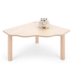Niteangel plateforme hamster bois triangle hauteur 12 cm, stabilité renforcée.