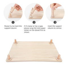 Niteangel plateforme en bois pour petits rongeurs (gerbilles, souris), rangement stable.
