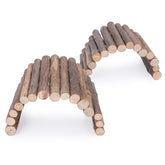 Niteangel pont en bois, gros plan sur les tiges naturelles et les fils flexibles.