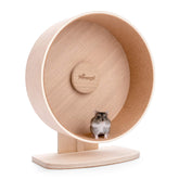 Roue d'exercice Niteangel en bois, silencieuse pour hamster.
