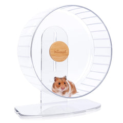 Roue silencieuse Niteangel pour hamster, idéale pour nuits calmes et activité nocturne.