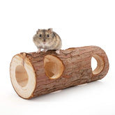 Niteangel tunnel bois pour hamster – divertissement et exploration naturelle