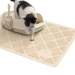 Niubya Tapis Litière Premium anti-dérapant sur le sol, pour garder le plancher propre.