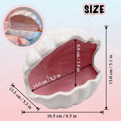 Niuohoy cachette céramique rose: abri spacieux pour petits animaux aquatiques.
