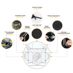 NJNJ ouvertures pour ceinture sécurisent le chien sans limiter le mouvement.
