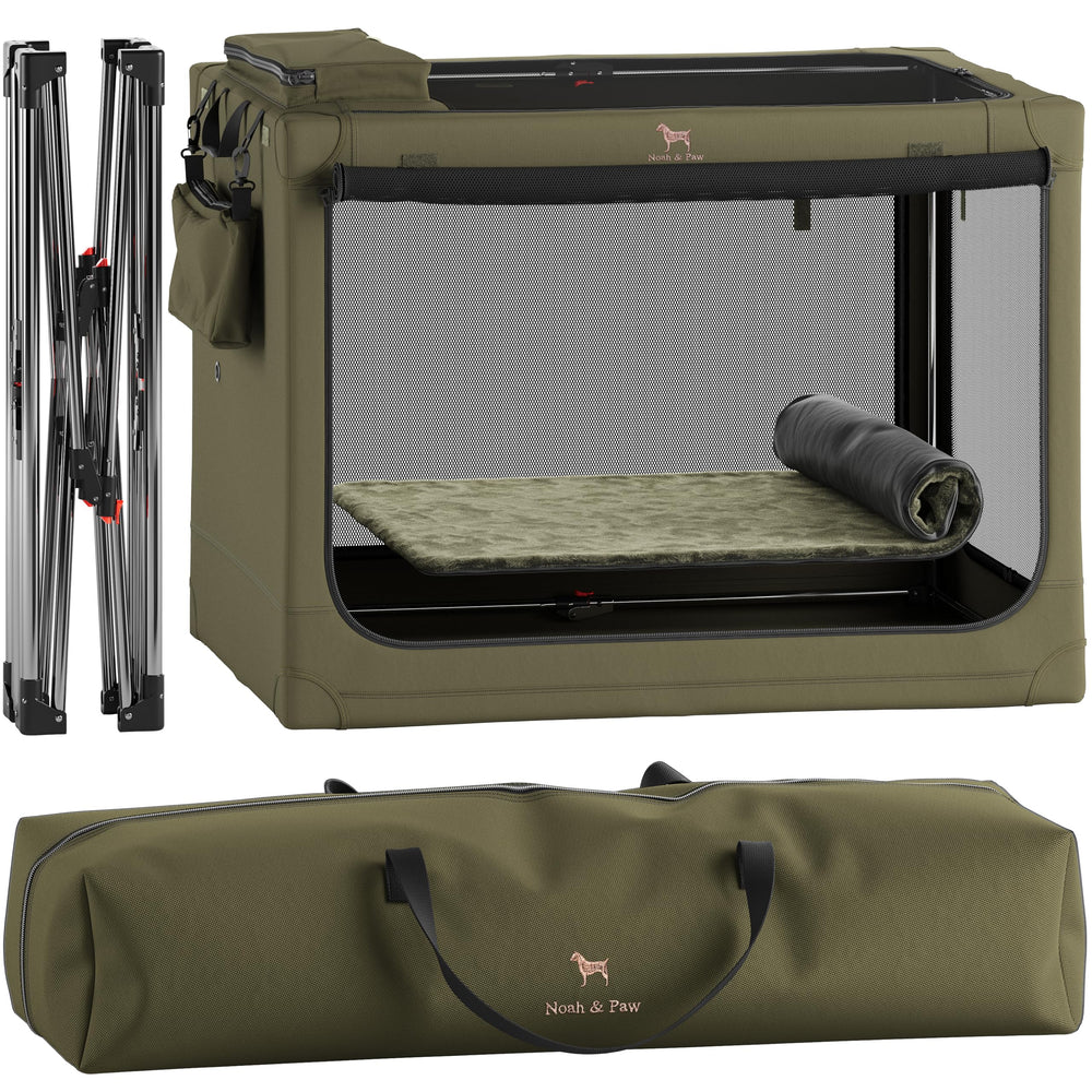 NOAH & PAW cage pliable 42 pouces, transport pratique.