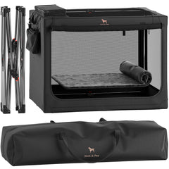 Cage Noah & Paw pliable 42 pouces bleu, sécurité et confort lors des déplacements