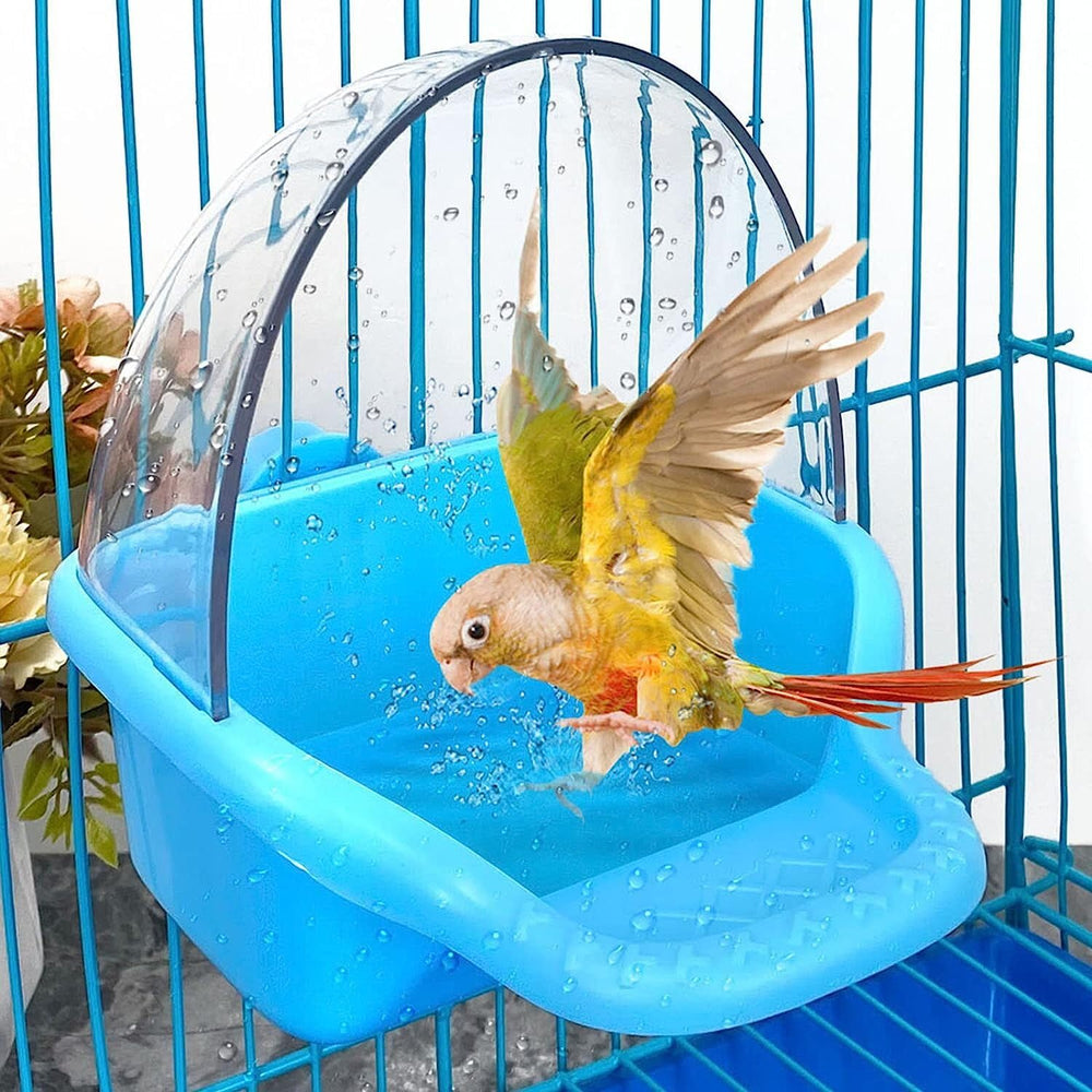 Boîte bain Nobgum pour cage suspendue, pratique et hygiénique.