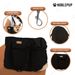 NoblePup fermetures sûres maintiennent le chien à l'intérieur lors du transport.