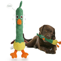 Nocciola canard 2 en 1, peluche et sifflet, jeu interactif pour chien.