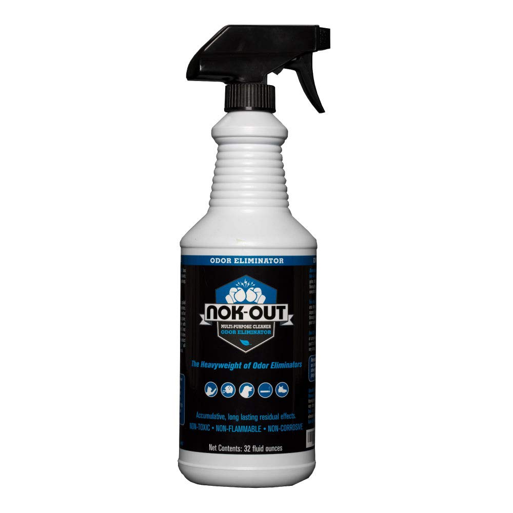 NOK OUT Odor Remover — bouteille 32oz prête à éliminer les odeurs tenaces.