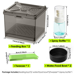 Nomoy Boîtes Nourriture Doubles, organisation pratique pour l alimentation des arthropodes.