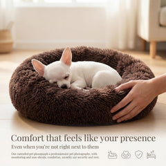 Nononfish lit-donut-chat-poids-leger-19pouces – idéal pour chats miniatures.