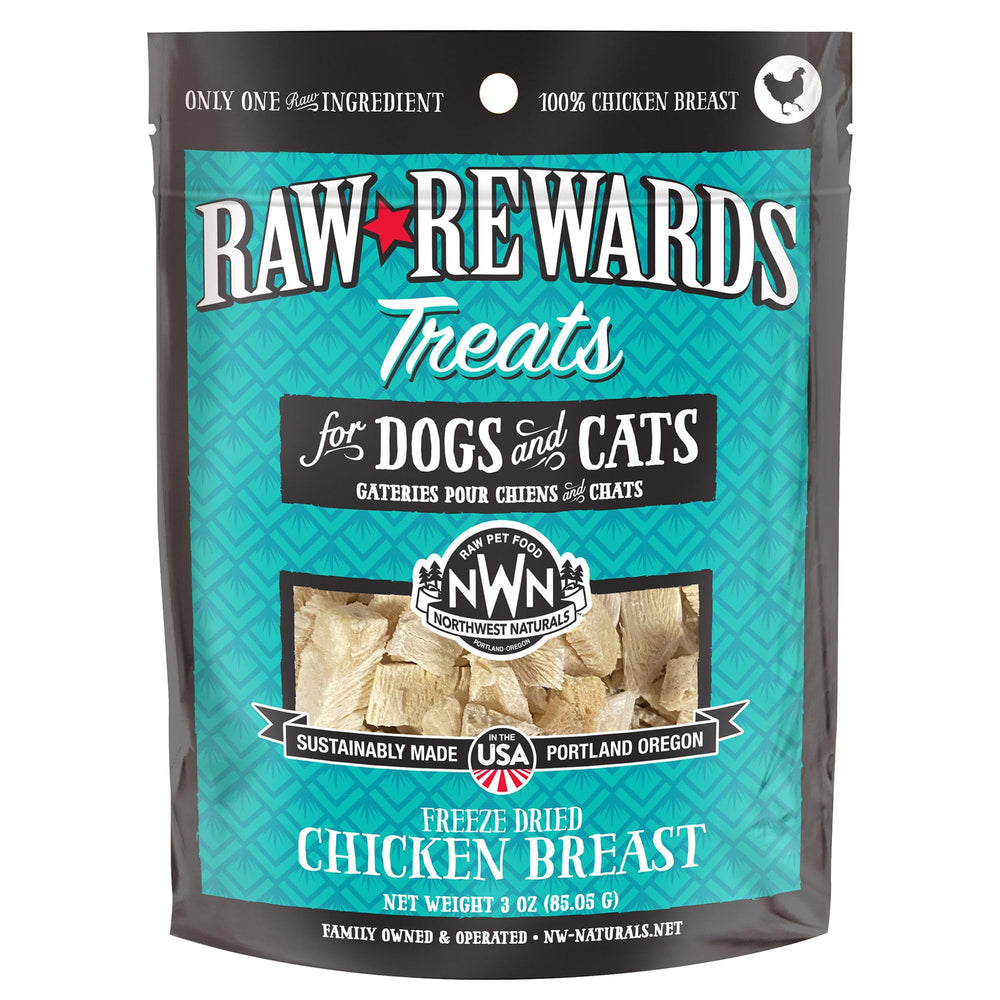 Northwest Naturals poitrine-de-poulet, morceaux-tendres, friandise naturelle pour chiens et chats.