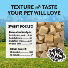 Northwest Naturals Raw Rewards ingrédients qualité humaine, sécurité et traçabilité pour les friandises.
