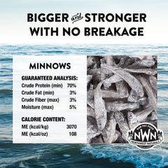 Poissons mini lyophilisés, texture croquante appréciée par chiens et chats.