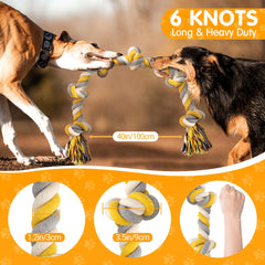 Norvy jouet corde chien XXL tirage-energie, renforce le lien maître-chien et dépense l'énergie.