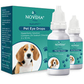 Gouttes HydraPET de NOVEHA pour animaux soulage les yeux irrités et favorise la lubrification
