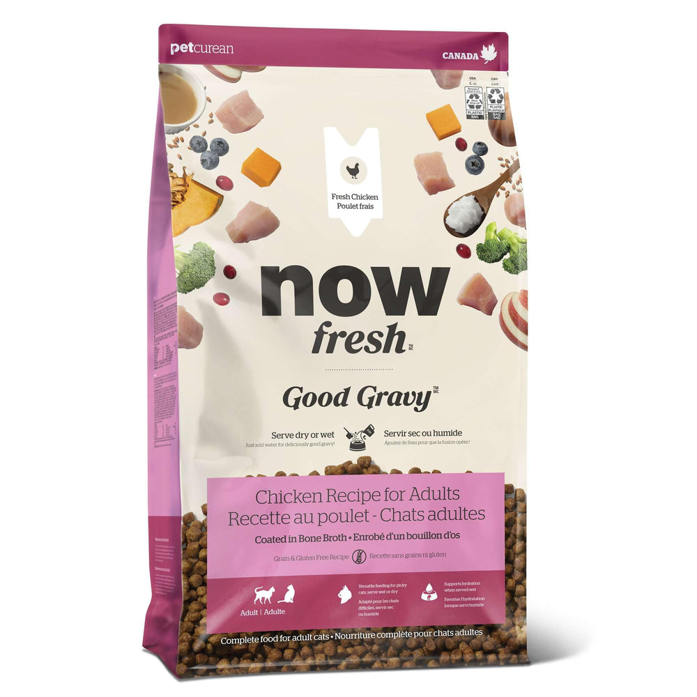 Now Fresh Good Gravy poulet debonee: croquant savoureux et digestible.