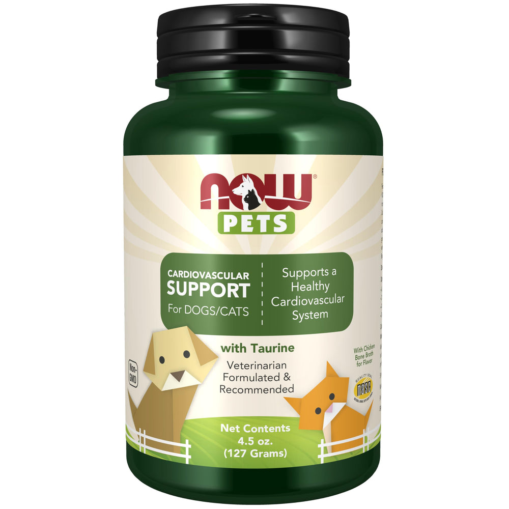 NOW Pets CardioSoutien en poudre: flacon prêt à l'emploi.
