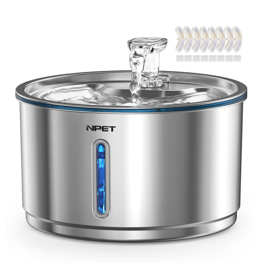 NPET Fontaine d’eau pour chat avec capacité 4 L, hydratation facile pour plusieurs chats