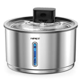 NPET fontaine-eau-chat-inox avec réservoir 1 gal pour hydratation durable.