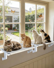 NRYDEPET perchoir-fenetres-chat-metal: cadre robuste pour chats lourds