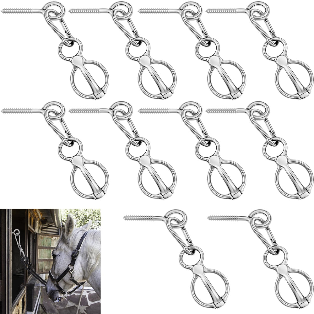 Nuenen ensemble de 10 anneaux d’attache cheval en inox, durable.