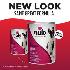 Nulo protéines-reelles en conserve, repas humide pour chien et soutien musculaire potentiel.