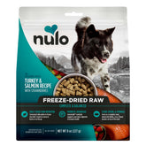 Nulo sachet sec cru dinde saumon fraises, prêt à l'emploi pour chien.