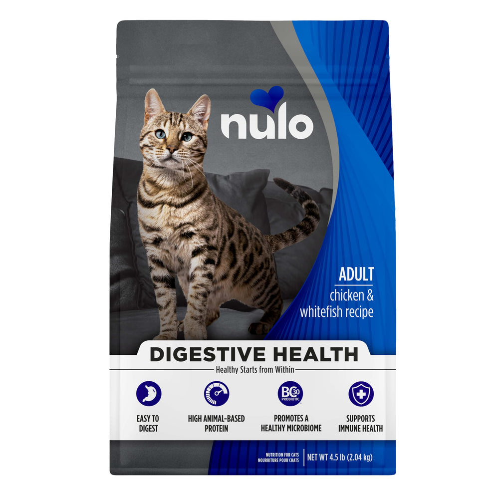 Nulo Santé Digestive pour chat – croquettes poulet et poisson blanc favorisant la digestion