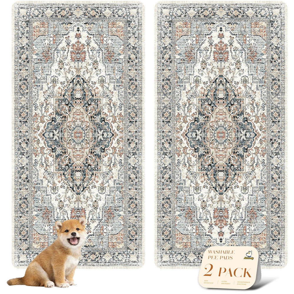 Nunubaby tapis-pipi lavable beige, absorption élevée et base anti-glisse.