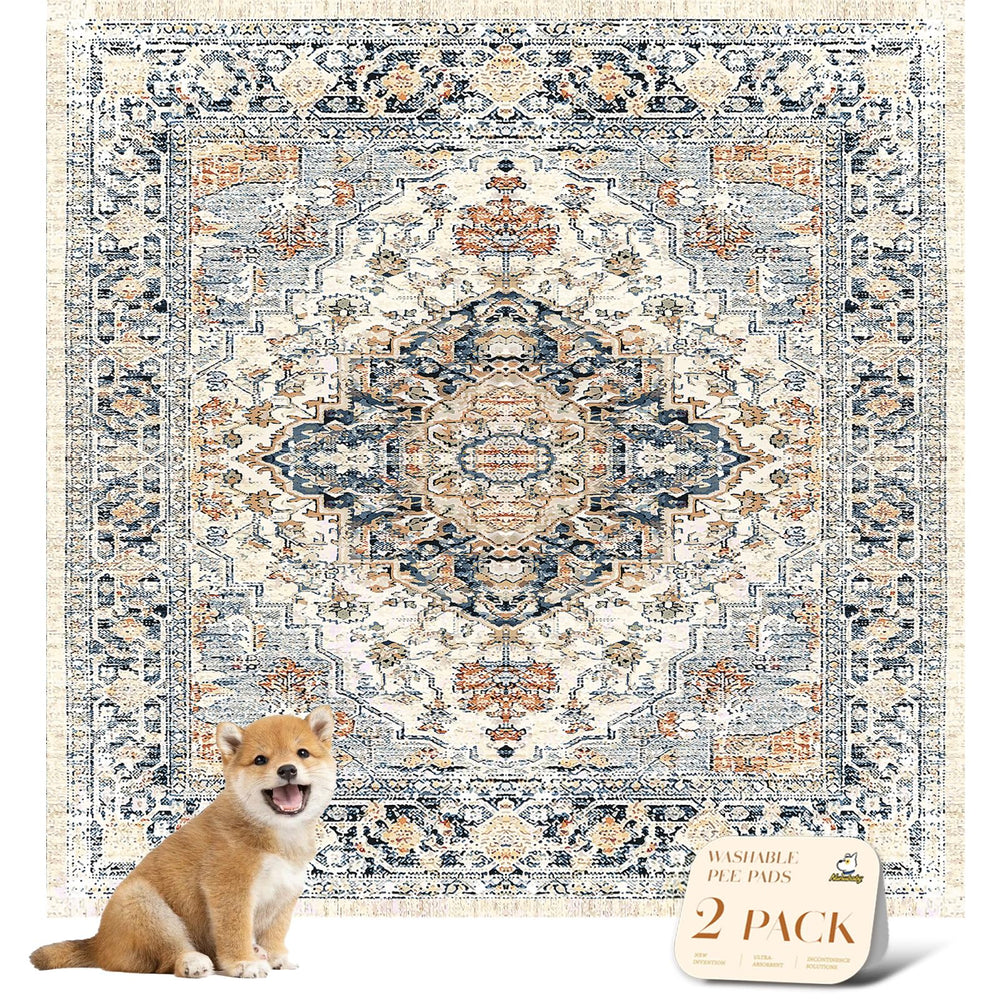 Nunubaby tapis-pipi beige réutilisable pour protection des sols et lavage facile.