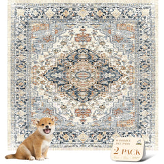 Nunubaby tapis-pipi beige réutilisable pour protection des sols et lavage facile.