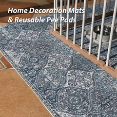 Nunubaby tapis sanitaire lavable motif multicolore – protection polyvalente du sol.
