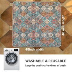 Utilisation variée du tapis nunubaby pour caisse, sol et canapé.