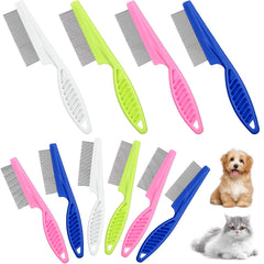 Nuogo peigne-puces pour chiens et chats en acier inoxydable, démêle et retire les parasites.