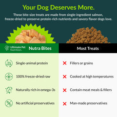 Nutra Bites Saumon: texture naturelle appréciée par les chiens gourmands.