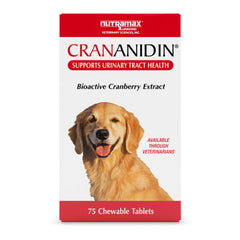 Nutramax Crananidin: bouteille de comprimés croquables, facile à donner à votre chien