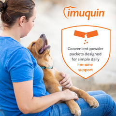 Nutramax Imuquin: ingrédients clés bêta-glucanes et oméga-3.