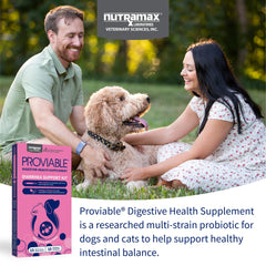 Probiotiques multiples pour chiens et chats, soutien de l’équilibre gastro-intestinal.