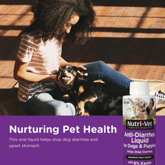 Nutri-Vet Anti-Diarrhée Liquide, pipette-doseur pour dosage précis.