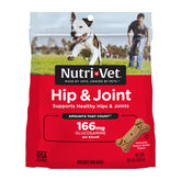 Nutri-Vet Hip & Joint Biscuit pour chiens — texture croquante soutenant les hanches et les articulations.