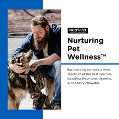 Nutri-Vet Multi-Vite pour chien goût foie, soutien immunitaire et digestion.