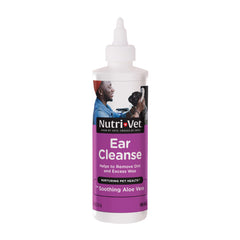Nutri-Vet nettoyant oreilles chien — flacon pratique pour nettoyer et déodoriser en douceur.