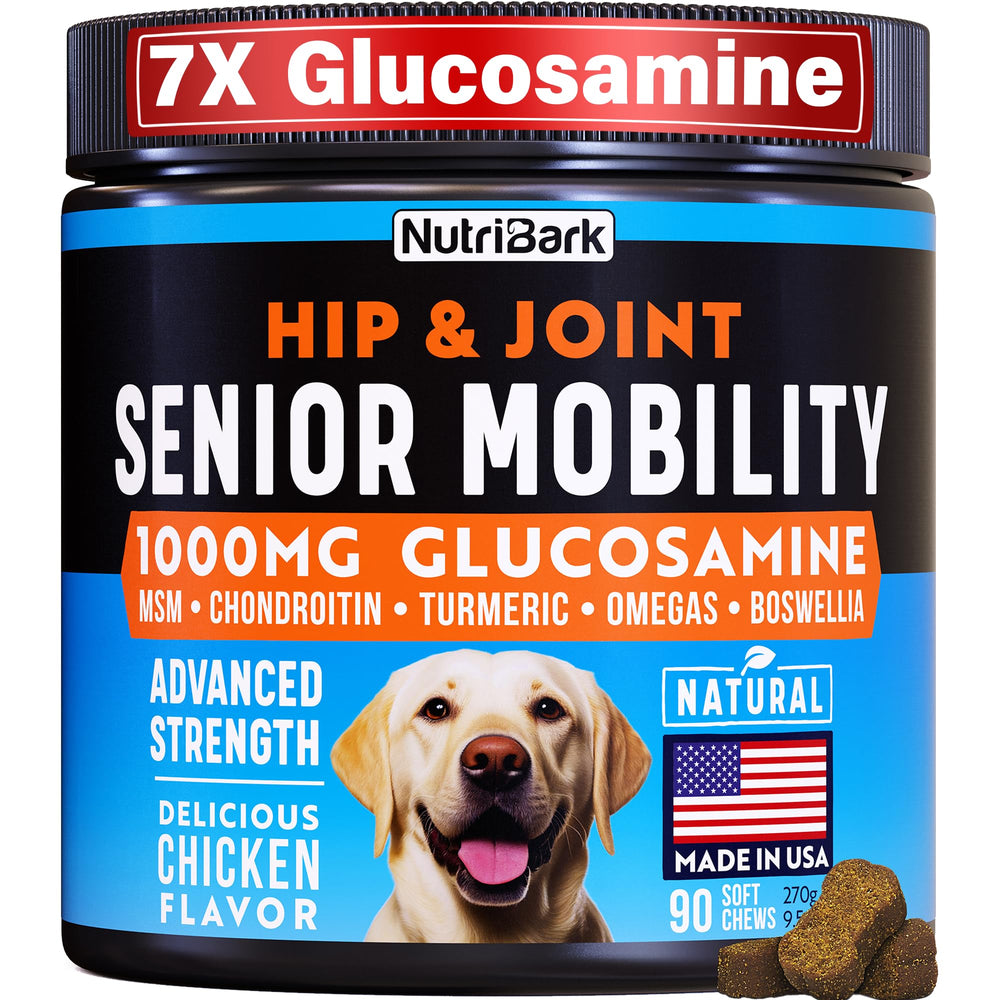 Nutribark glucosamine chien, bouchées molles favorisant mobilité articulaire.
