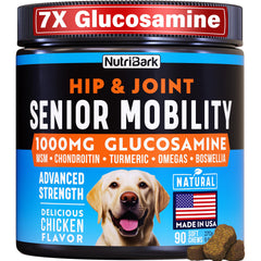 Nutribark glucosamine chien, bouchées molles favorisant mobilité articulaire.