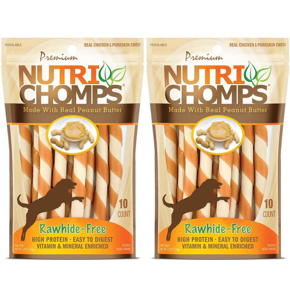 NutriChomps torsades 5 pouces, mastication agréable et digeste.