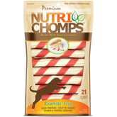 NutriChomps torsades 6 pouces au poulet, récompense savoureuse et digestion facilitée.